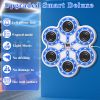 Smart Music Adult Boxing Machine, with Boxing Gloves. Six-key boxing target-white body-white keys-blue light-black.