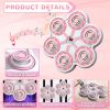 Six-key boxing target-white body-white keys-pink light-pink