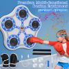 Five key boxing target-white body-white keys-blue light-black Boxing Machine with Boxing Gloves, Wall Mounted Boxing Trainer,