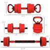 Soozier 4-in-1 Adjustable Dumbbell Set 66 lbs for Home Gym Comprehensive Weight Training Equipment