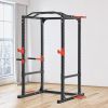 Adjustable Power Tower Dip Station Pull Up Bar Squat Rack Power Cage At Home Workout Equipment, Upper Body Strength Training Equipment