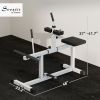 Adjustable Steel Seated Calf Raise Exercise Strength Training Gym Equipment, White