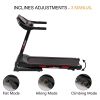 Folding Treadmill for Home - 330 LBS WT. Capacity Running Machine with HR sensor and Incline/Bluetooth;  3.5 HP 16 KM/H Max Speed