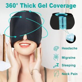 Migraine Relief Hat Gel Hot Cold Therapy Ice cap Pain Gel Release Pressure Head Massager Relax Pain Pack Eye Masks with Free Gift