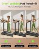 Akluer Walking Pad Treadmill with Adjustable Desk, 2.5 HP Compact Under Desk Treadmill with Remote, Foldable Quiet Treadmill for Home Office