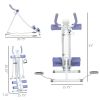 Soozier Folding Ab Machine, Workout Equipment Adjustable Angles and Resistance Bands for Core Exercise