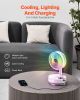 8 inch Foldable Rechargeable Oscillating Fan 3 in 1 Remote 8 Speeds