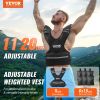 Adjustable Weighted Vest, 11-20 lb Weight Vest with 6 Ironsand Weights and Reflective Stripe, Body Weight Vest Exercise Set for Men Women
