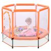 55" Little Kids Trampoline with Safety Enclosure Net and Ocean Balls – Indoor & Outdoor Fun