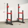 Soozier Adjustable Squat Rack, 660 lbs, Red