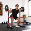 Soozier Adjustable Squat Rack, 660 lbs, Red