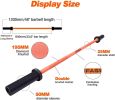 Orange Olympic Barbell Bar, 4Ft Solid Chrome Weight Bar with Bearings, 400Lbs Capacity Weightlifting Bar for Home Gym Workout Strength Training Squat