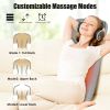 Full Back Massager With Rolling Kneading Nodes Soothing Heating 3D Deep Tissue Shiatsu Chair Massage Pad For Lumbar Upper Lower Back Gift For Women Me