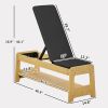 Wooden Adjustable Weight Bench with Dumbbell Rack, Flat or Incline Workout Bench for Home Gym Weight Lifting, Black