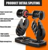 5 in 1 Single 25 LB Adjustable Dumbbell Free Weight Adjust with Anti-Slip Metal Handle Ideal for  Home Gym Workouts