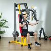 Soozier Chest Fly and Chest Press Machine for Back, Pectoral, Rear Deltoid and Shoulder Training, Yellow