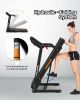 Folding Treadmill with Incline. Walking Running Machine for Home Workouts  Handrail Speed Controls 12 preset training modes Pulse Monitor