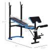 Adjustable Weight Bench with Barbell Rack and Leg Developer