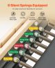 VEVOR Pilates Reformer Machine, Wooden Pilates Workout Equipment for Home Gym Studio Use, Pilates Bed with Dual Resistance- Spring & Cord