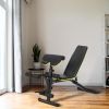 Soozier Adjustable Workout Bench with Leg Extension and Curl, Ergonomic Foam, Dumbbell Bench for Home, Comfortable Padding