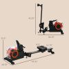 Soozier Folding Rower Machine, Rowing Machine with Wheels, LCD Monitor and Tablet Holder for Cardio Training