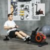 Soozier Folding Rower Machine, Rowing Machine with Wheels, LCD Monitor and Tablet Holder for Cardio Training