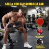 90 LB 4-in-1 Adjustable Dumbbell Set – Converts to Barbell, Kettle bell & Push-Up Stands w/ Interchangeable Plates & Non-Slip Grips