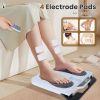 TENS & EMS Foot Massager with 10 Modes & 50 Intensity Levels - Electric Foot Stimulator for neuropathy