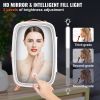 Vevor Mini Fridge for Bedroom, 6L Luxury Skin Care Fridges with Mirror and LED Light, AC/DC Cosmetic Fridge for Office Dorm Car