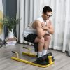 Soozier 3-in-1 Multi-functional Padded Push Up Sit Up Deep Sissy Squat Machine Yellow