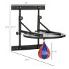 Soozier Adjustable Speed Bag Platform, Wall Mounted Speed Bags for Boxing with 360° Swivel and 10" Speed bag, Black
