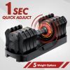 Adjustable Dumbbell Set, 22.5 lb 5-in-1 Quick Adjust Dumbbell, Free Weights with Storage Tray for Home Gym, Full Body Workout Equipment