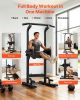 VEVOR Pull Up Bar, 330 LBS Power Tower Dip Station, Workout Dip Station with H-Shaped Stable Base & Back Pad