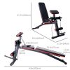 Foldable Adjustable Weight Bench – Press, Sit-Up & Full-Body Training (Black/Red)