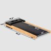 Soozier 2.5 HP Walking Pad, Wood Under Desk Treadmill with Remote Control, Transport Wheels and LED Display for Home Gym Office