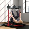Soozier Vertical Leg Press Machine with Adjustable Leg, Back and Head Positions, Olympic Plate Compatible, in Black or Red Red
