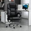 Vinsetto 6 Point Vibration Massage Office Chair with Heat. Computer Chair with Adjustable Height Reclining Back, Black PU Leather