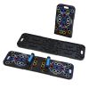 Multi-functional Push Up Board Color-Coded System Full Body Workout Training has 15 Fitness Accessories Pilates Bar Resistance Band Roller Wheel
