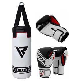 KIDS PUNCH BAG WHITE-2 FT Includes 6 oz Shell-Shock Gel gloves and swivel hook
