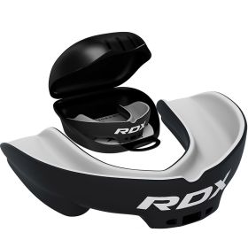 RDX 3w Mouth Guard (Color: BLACK/WHITE, size: Standard Size)