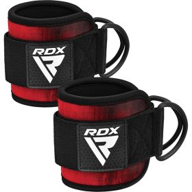 RDX A4 Ankle Straps For Gym Cable Machine (Color: Red, size: Standard Size)