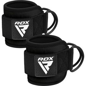 RDX A4 Ankle Straps For Gym Cable Machine (Color: Black, size: Standard Size)