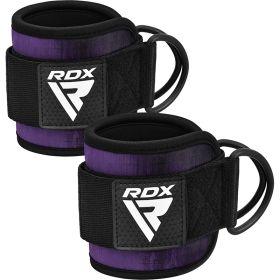 RDX A4 Ankle Straps For Gym Cable Machine (Color: Purple, size: Standard Size)