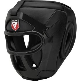 RDX T1 HeadGuard with Removable Face Cage (Color: Black, size: M)