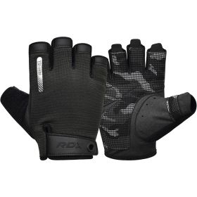 RDX T2 Weightlifting Gloves (Color: Black, size: M)
