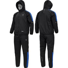 RDX H1 Weight Loss Sauna Suit (Color: Blue, size: XL)