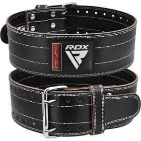 RDX RD1 Powerlifting Leather Gym Belt (Color: White, size: XL)
