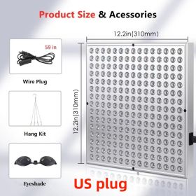 Astarexin LED Red Light Therapy Panel Lamp For Skin Care, Pain Relief & Full-Body Light Therapy (Color: US plug)