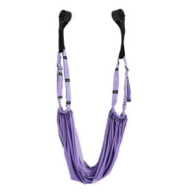 Multifunctional Adjustable Yoga Strap For Stretching; Home Fitness Accessories (Color: Purple)