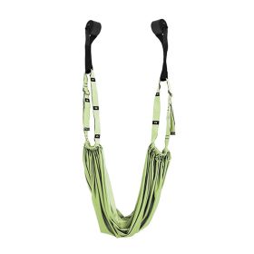 Multifunctional Adjustable Yoga Strap For Stretching; Home Fitness Accessories (Color: Green)